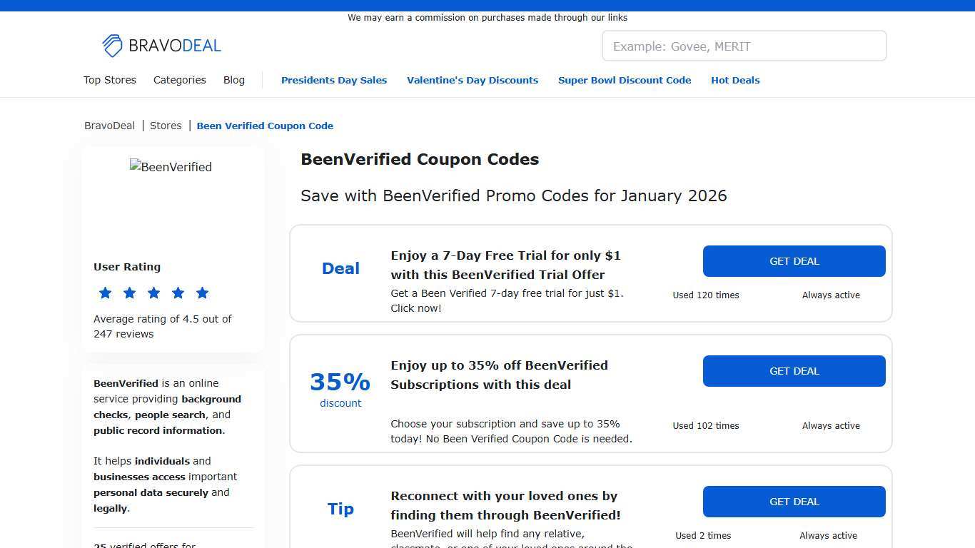 35% Off Been Verified Coupon Code January 2026